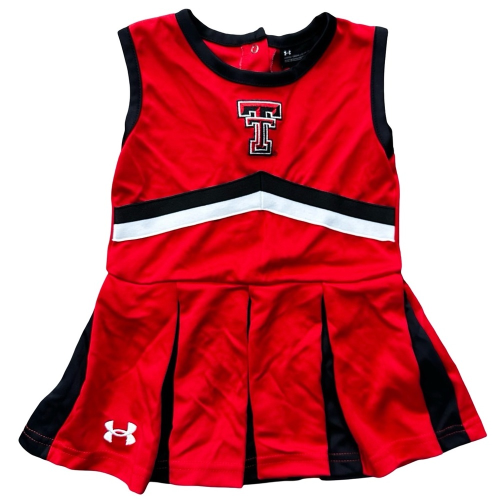 Under Armor Red Black Texas Tech Red Raiders Performance Cheer Dress 18 Months
